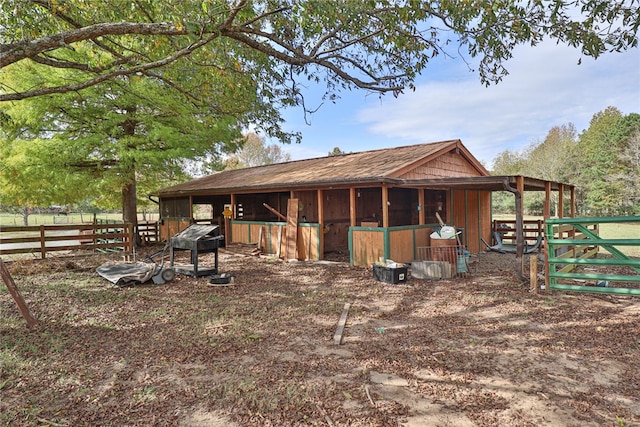 view of horse barn