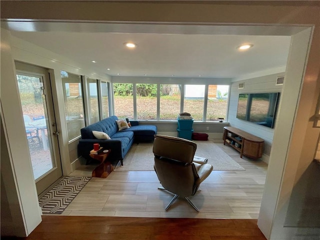 sunroom with visible vents