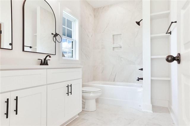 1013 Crossing Ct E, Valley, AL 36854 - full bath featuring vanity, bathing tub / shower combination, and marble finish floors