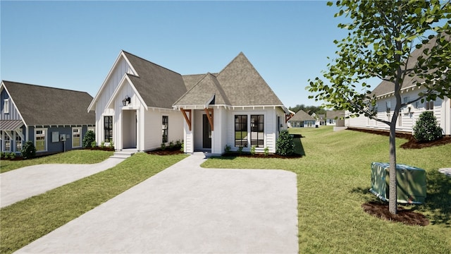 085 Bradley Ln, Auburn, AL 36830 - modern farmhouse style home with a front lawn, board and batten siding, and a shingled roof