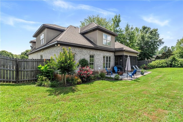 1895 Talcott Ct, Auburn, AL 36830 - rear view of house with a patio, a fenced backyard, and brick siding