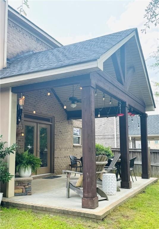 2217 Morgan Dr, Auburn, AL 36830 - view of patio / terrace with a ceiling fan