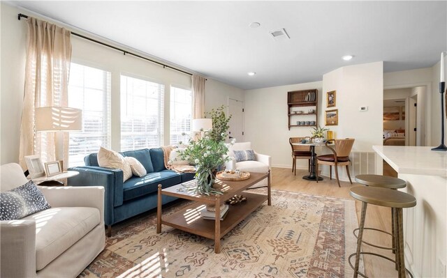 626 Shug Jordan Pkwy Unit 3161, Auburn, AL 36830 - living room featuring recessed lighting, visible vents, and light wood-style flooring