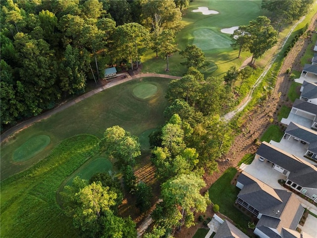 bird's eye view with golf course view