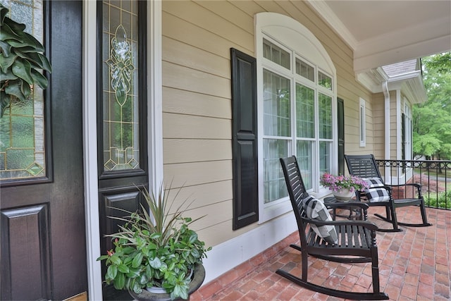 view of patio / terrace featuring covered porch