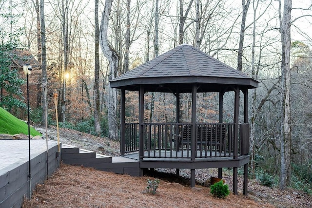 view of property's community with a gazebo