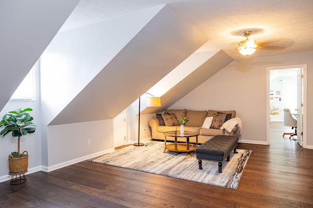 bonus room featuring vaulted ceiling and dark hardwood / wood-style floors