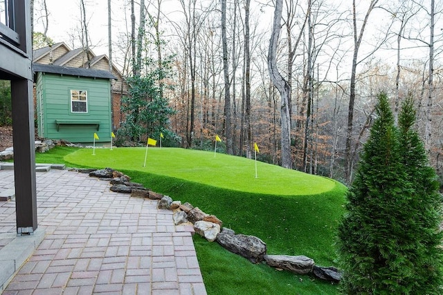 view of yard featuring a patio