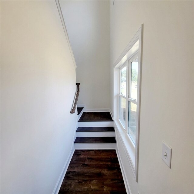 705 Riverside Ests, Lanett, AL 36863 - staircase with baseboards and wood finished floors