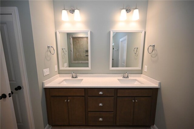 1637 James Burt Pkwy, Auburn, AL 36830 - bathroom with a bath, ornamental molding, walk in shower, double vanity, and tile patterned floors