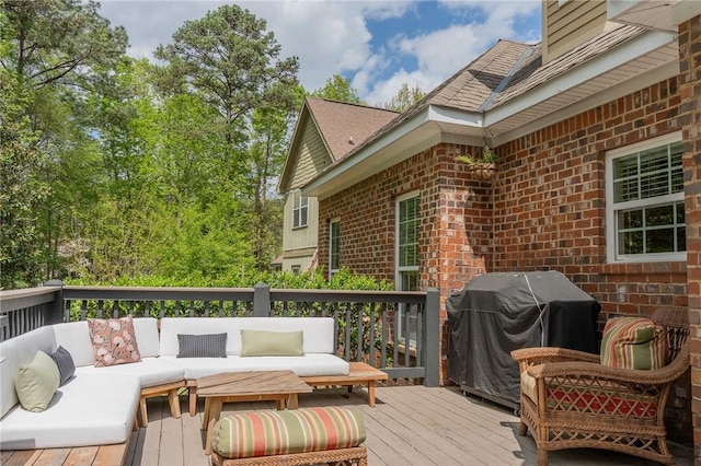 1714 Vfw Rd, Auburn, AL 36830 - wooden deck with outdoor lounge area and grilling area