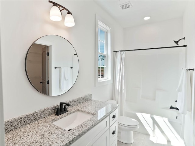 8 Crossing Ct E, Valley, AL 36854 - full bathroom featuring vanity, shower / tub combo, and tile patterned floors