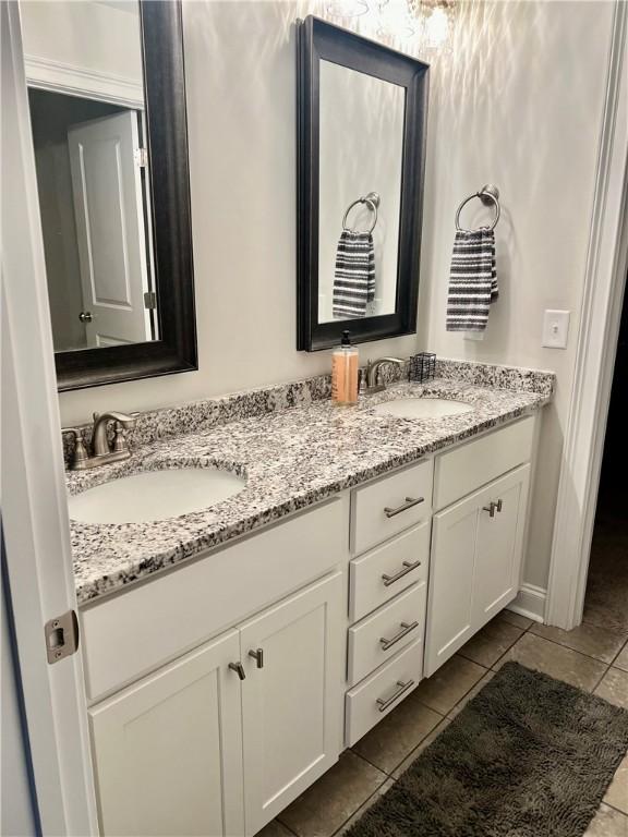 1836 Waterfall Rd, Auburn, AL 36830 - full bathroom with tile patterned floors and double vanity