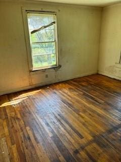 empty room featuring hardwood / wood-style floors