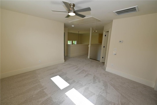 227 Westover St, Auburn, AL 36832 - carpeted spare room with attic access and ceiling fan