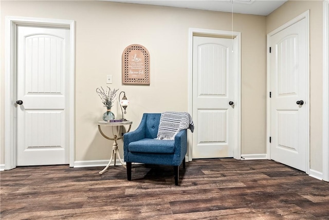 172 Solamere Ln, Auburn, AL 36832 - living area featuring attic access and dark wood-style floors