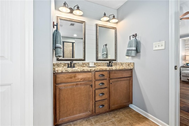 172 Solamere Ln, Auburn, AL 36832 - bathroom featuring double vanity and tile patterned flooring