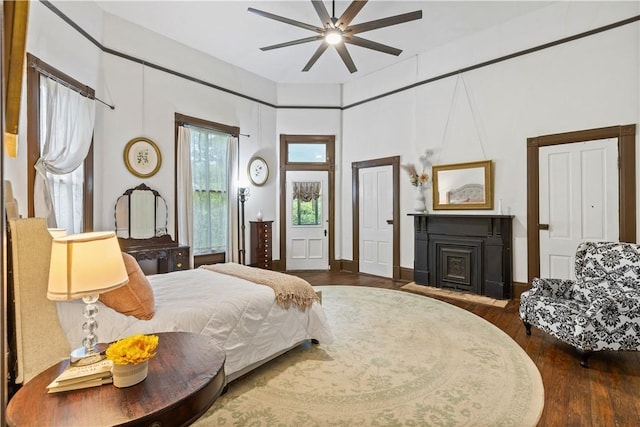 1008 3rd Ave, Opelika, AL 36801 - bedroom with wood finished floors and a ceiling fan