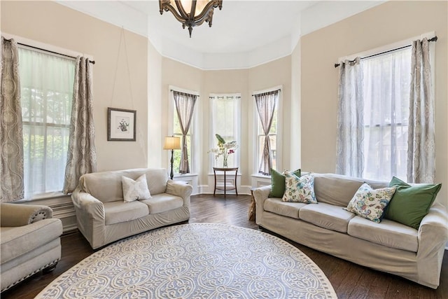 1008 3rd Ave, Opelika, AL 36801 - living area with a chandelier and wood finished floors