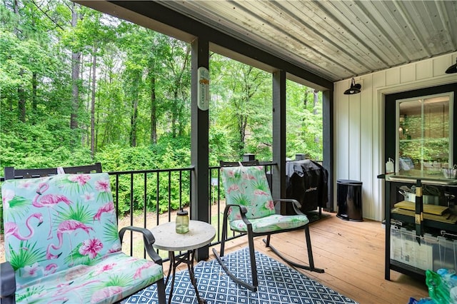 1249 County Road 446, Five Points, AL 36855 - deck featuring a grill and a wooded view