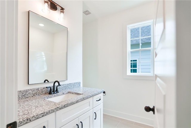 112 Hunters Way, Opelika, AL 36801 - bathroom featuring baseboards, vanity, and tile patterned floors