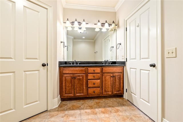 234 W Magnolia Ave Unit 305, Auburn, AL 36830 - full bath with crown molding, double vanity, and baseboards