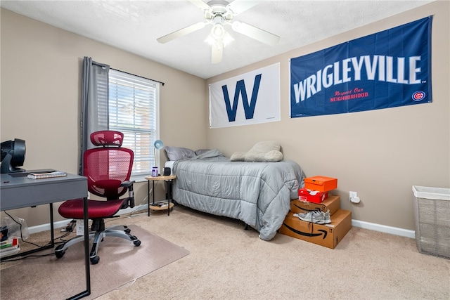 1477 N Donahue Dr Unit 1708, Auburn, AL 36830 - carpeted bedroom with a desk and ceiling fan