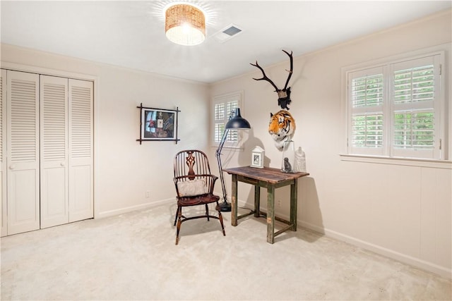 2521 Middle Brook Ln, Auburn, AL 36832 - sitting room with carpet floors and ornamental molding