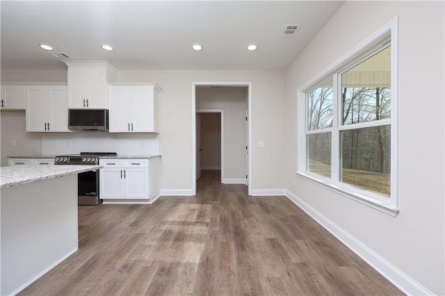 204 Lee Rd Unit 2037, Salem, AL 36874 - kitchen with appliances with stainless steel finishes, white cabinets, wood finished floors, and recessed lighting