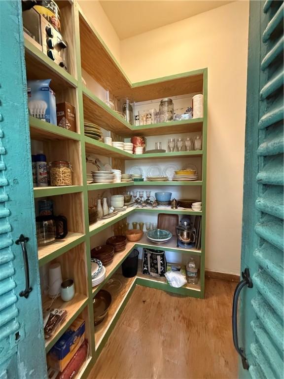 view of storage area