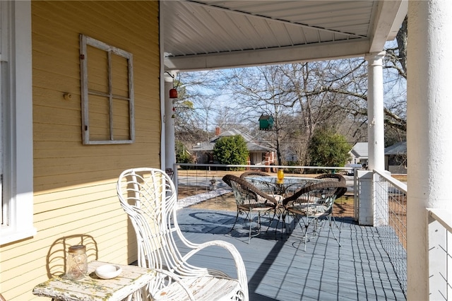 view of patio featuring outdoor dining space