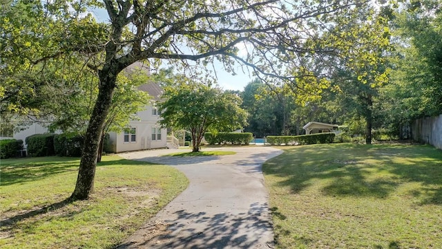 view of home's community featuring a yard