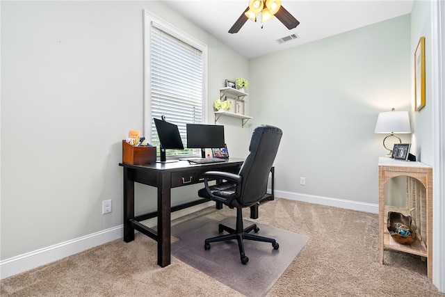 1462 Turn Lake Dr, Auburn, AL 36830 - office with carpet and a ceiling fan