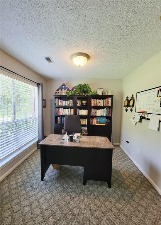 2580 Lee Road 148, Opelika, AL 36804 - office featuring carpet, baseboards, and a textured ceiling