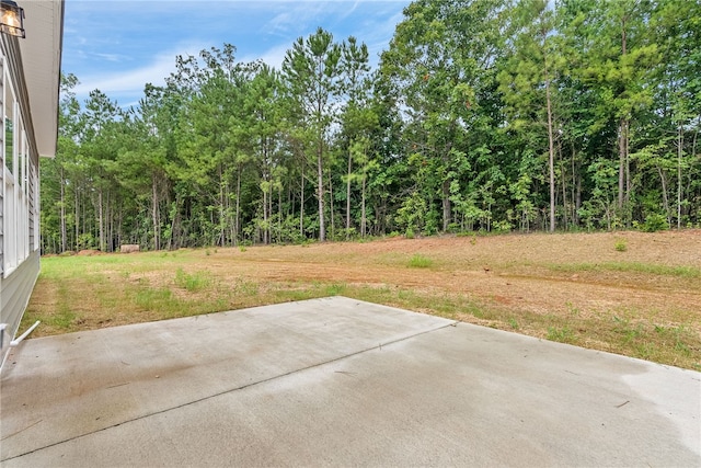 view of yard featuring a patio area