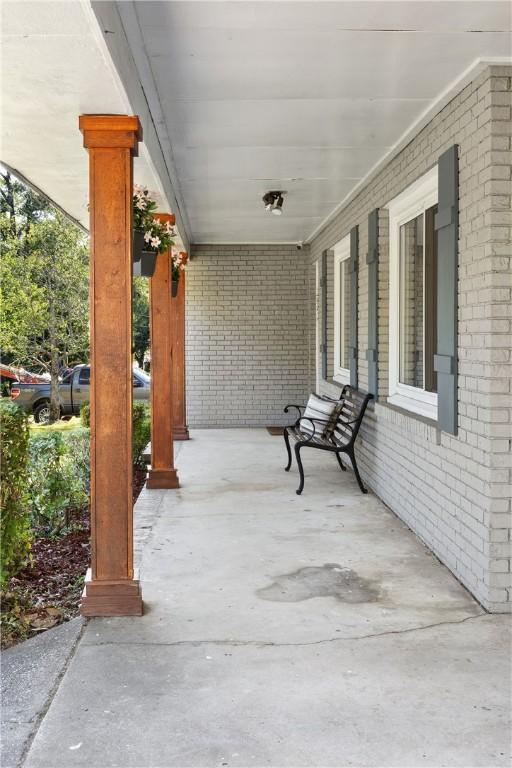 view of patio with covered porch