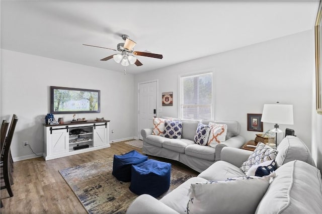 528 Genelda Ave Unit 19, Auburn, AL 36832 - living area featuring ceiling fan and light wood-type flooring
