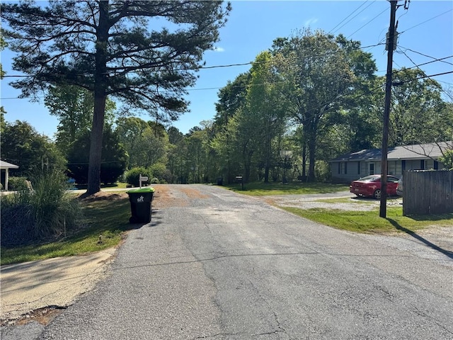 view of asphalt road