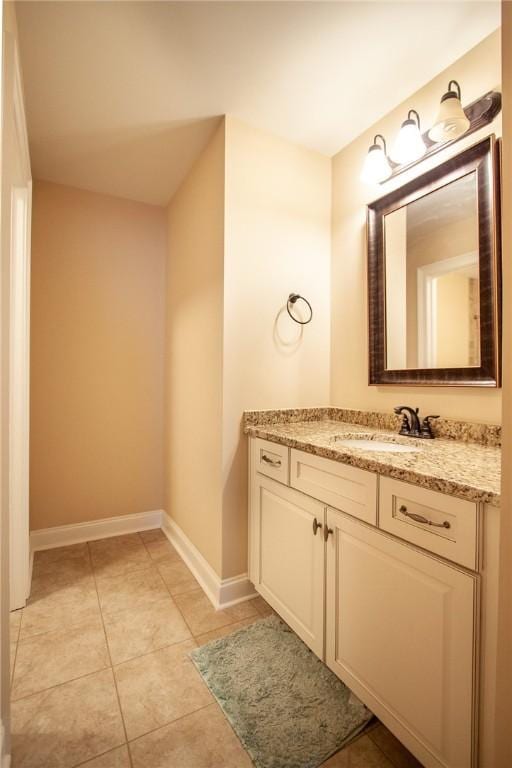 bathroom featuring vanity and tile patterned floors