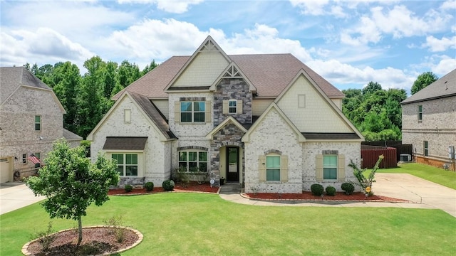 view of front of house featuring a front yard