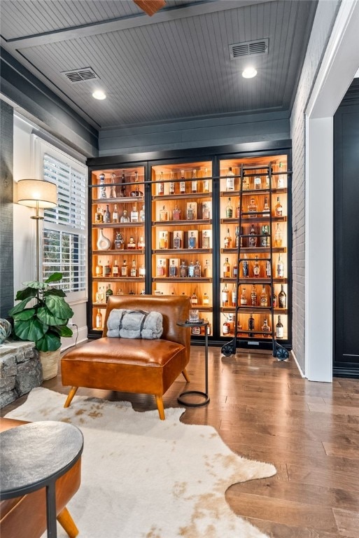 1569 Woodley Cir, Auburn, AL 36830 - living area featuring wood finished floors and wood ceiling