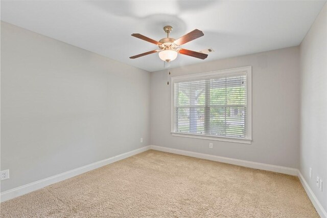 2375 Snowshill Ln, Auburn, AL 36832 - unfurnished room with ceiling fan, light colored carpet, and baseboards