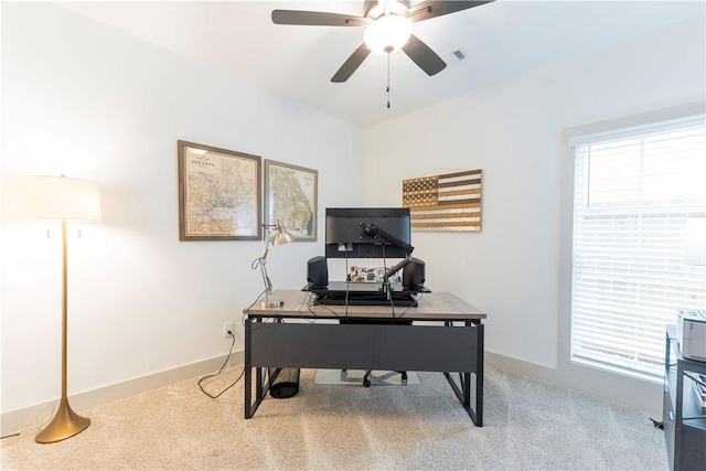 792 Village Dr, Opelika, AL 36801 - carpeted office space with ceiling fan and baseboards