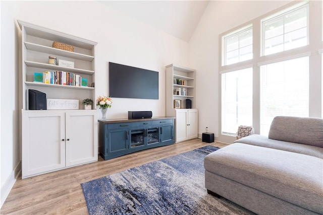792 Village Dr, Opelika, AL 36801 - living area featuring light wood-style flooring and high vaulted ceiling