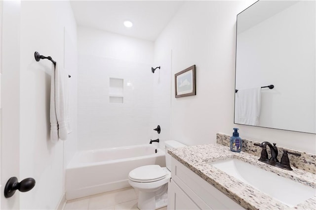 792 Village Dr, Opelika, AL 36801 - full bath with vanity, tile patterned floors, and shower / washtub combination