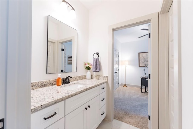 792 Village Dr, Opelika, AL 36801 - bathroom with vanity and tile patterned floors