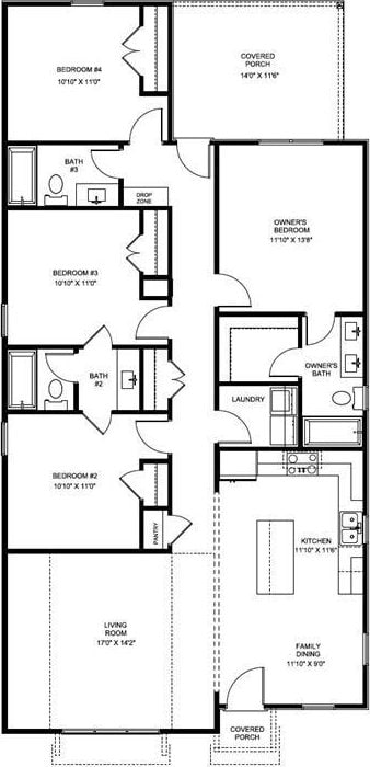 792 Village Dr, Opelika, AL 36801 - view of floor plan / room layout