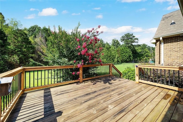 3204 Pinecrest Dr, Opelika, AL 36801 - wooden deck with a lawn
