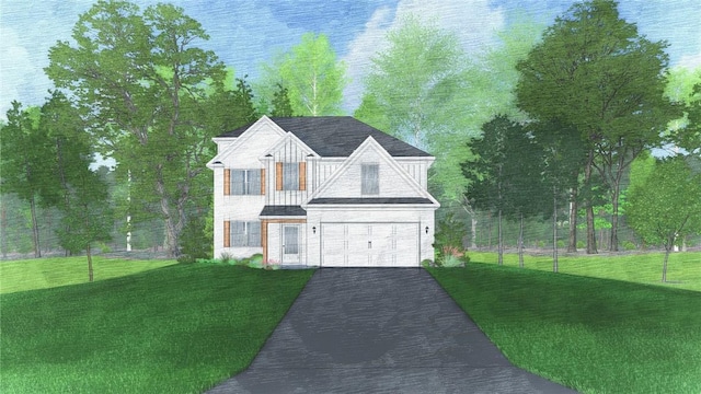 193 Lee Road 2234, Smiths Station, AL 36877 - view of front of home featuring driveway, a front yard, and a garage