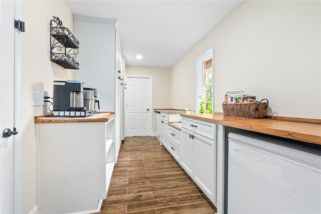 601 Overlook Dr, Opelika, AL 36801 - bar featuring fridge, recessed lighting, and dark wood finished floors